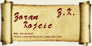Zoran Kojčić vizit kartica